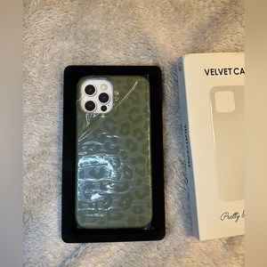 Velvet caviar iPhone 12 Pro Max olive leopard case
